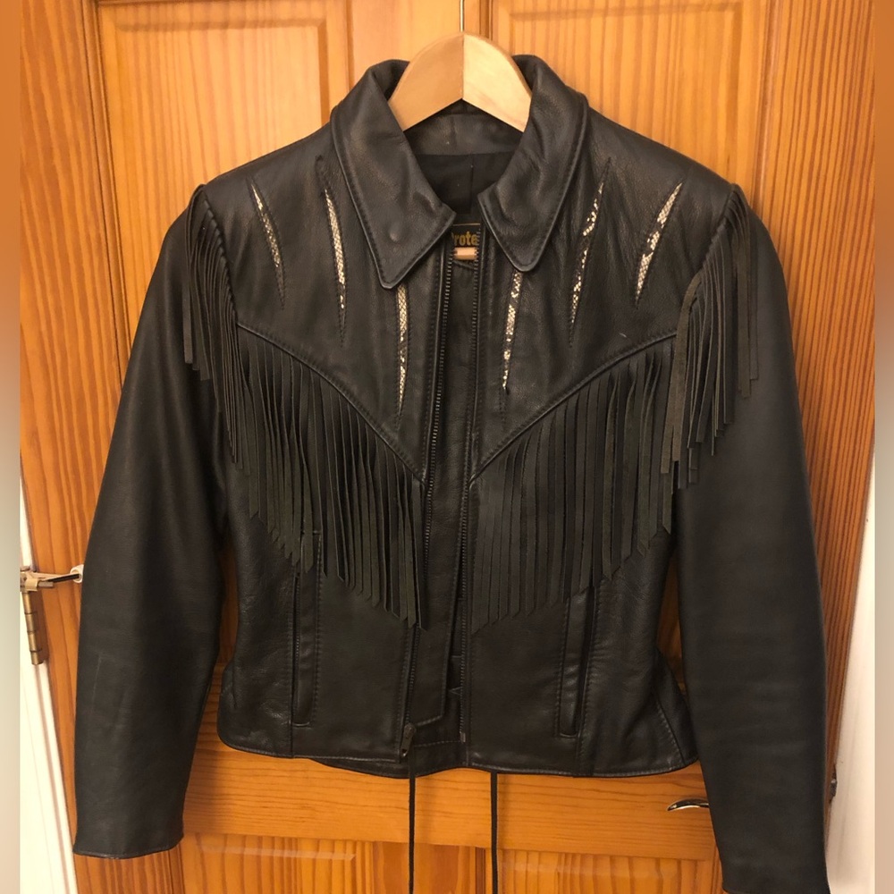Protech Leather Fringe Jacket